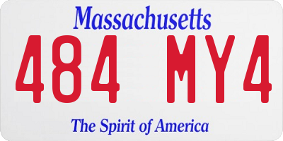 MA license plate 484MY4