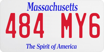 MA license plate 484MY6