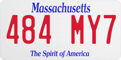 MA license plate 484MY7