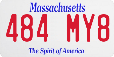 MA license plate 484MY8