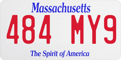MA license plate 484MY9