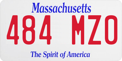 MA license plate 484MZ0