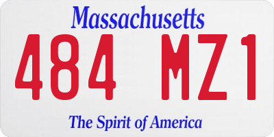 MA license plate 484MZ1