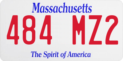 MA license plate 484MZ2