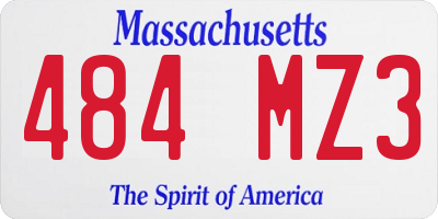 MA license plate 484MZ3