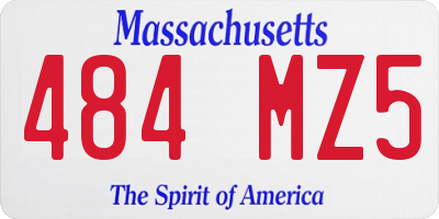 MA license plate 484MZ5