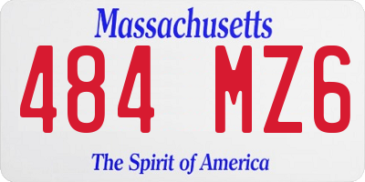 MA license plate 484MZ6