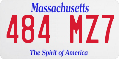MA license plate 484MZ7