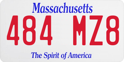 MA license plate 484MZ8