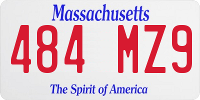 MA license plate 484MZ9