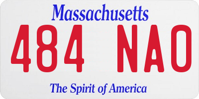 MA license plate 484NA0