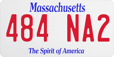 MA license plate 484NA2