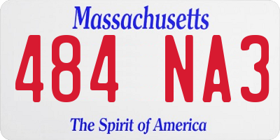 MA license plate 484NA3