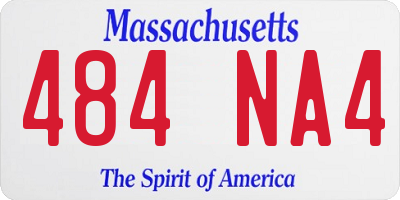 MA license plate 484NA4