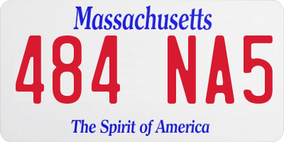 MA license plate 484NA5