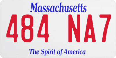 MA license plate 484NA7