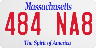 MA license plate 484NA8