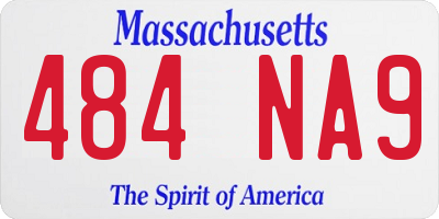 MA license plate 484NA9