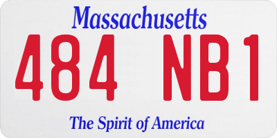 MA license plate 484NB1