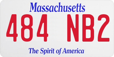 MA license plate 484NB2