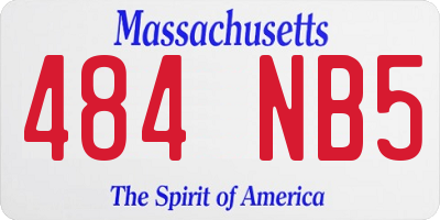 MA license plate 484NB5