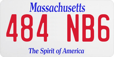 MA license plate 484NB6