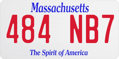 MA license plate 484NB7