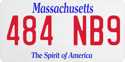MA license plate 484NB9