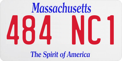 MA license plate 484NC1