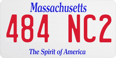 MA license plate 484NC2
