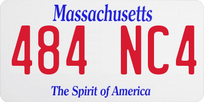 MA license plate 484NC4
