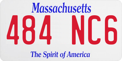 MA license plate 484NC6