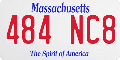 MA license plate 484NC8