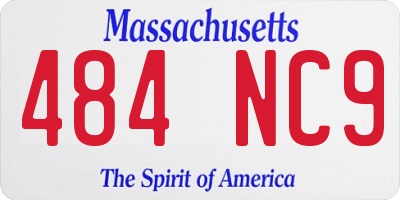 MA license plate 484NC9