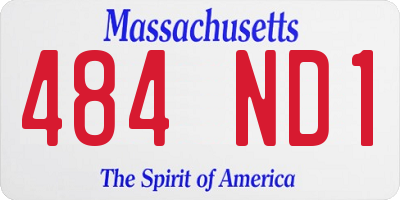 MA license plate 484ND1