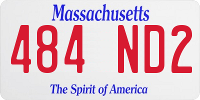 MA license plate 484ND2