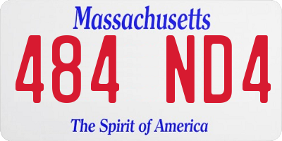 MA license plate 484ND4