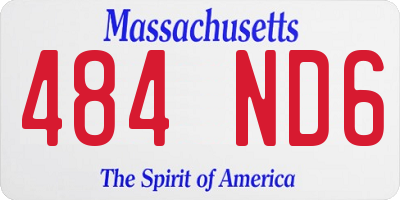 MA license plate 484ND6