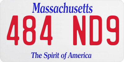 MA license plate 484ND9