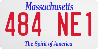 MA license plate 484NE1