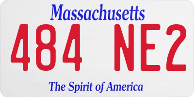 MA license plate 484NE2