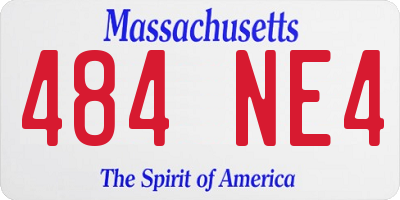MA license plate 484NE4