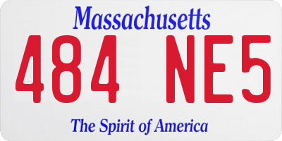 MA license plate 484NE5