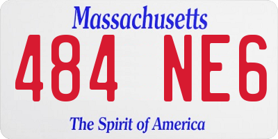 MA license plate 484NE6