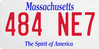 MA license plate 484NE7
