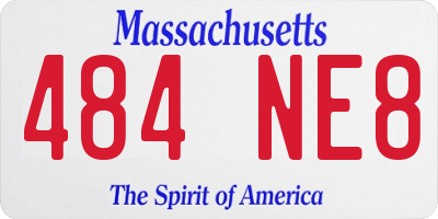 MA license plate 484NE8