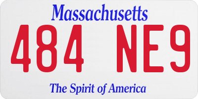 MA license plate 484NE9
