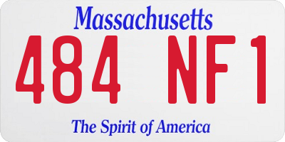 MA license plate 484NF1