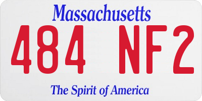 MA license plate 484NF2