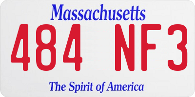 MA license plate 484NF3